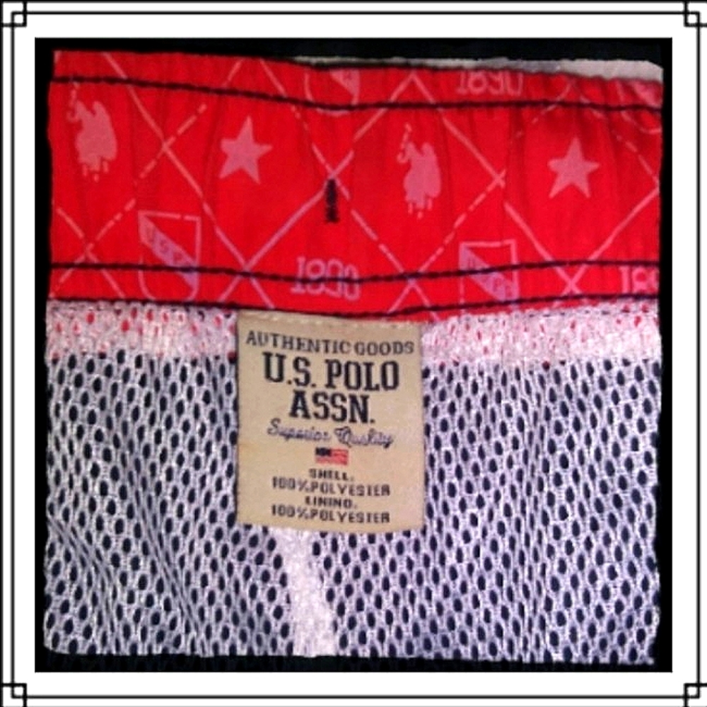 US Polo Assn Navy Blue Swin Trunks Bathing Suit - Picture 7 of 7